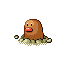 Diglett front-facing sprite from Pokémon Emerald