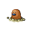 Diglett shiny front-facing sprite from Pokémon Emerald