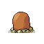 Diglett back-facing sprite from Pokémon FireRed