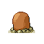 Diglett shiny back-facing sprite from Pokémon FireRed