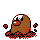 Diglett front-facing sprite from Pokémon Gold