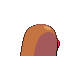 Diglett back-facing sprite from Pokémon SoulSilver