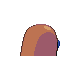 Diglett shiny back-facing sprite from Pokémon SoulSilver