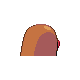 Diglett back-facing sprite from Pokémon Platinum