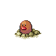 Diglett front-facing sprite from Pokémon Platinum
