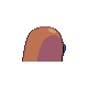 Diglett shiny back-facing sprite from Pokémon Platinum