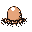 Diglett back-facing sprite from Pokémon Red