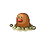 Diglett front-facing sprite from Pokémon Ruby