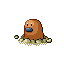 Diglett shiny front-facing sprite from Pokémon Ruby