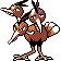Dodrio front-facing sprite from Pokémon Crystal
