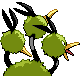 Dodrio shiny back-facing sprite from Pokémon Diamond