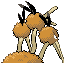 Dodrio back-facing sprite from Pokémon FireRed
