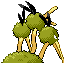 Dodrio shiny back-facing sprite from Pokémon FireRed
