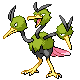 Dodrio shiny front-facing sprite from Pokémon HeartGold