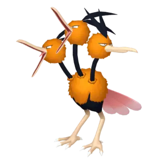 Dodrio front-facing sprite from Pokémon Ultra Moon