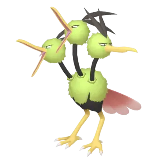 Dodrio shiny front-facing sprite from Pokémon Ultra Moon