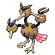 Dodrio front-facing sprite from Pokémon Platinum