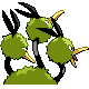 Dodrio shiny back-facing sprite from Pokémon Platinum