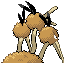 Dodrio back-facing sprite from Pokémon Ruby