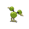Doduo shiny back-facing sprite from Pokémon White