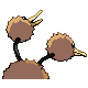 Doduo back-facing sprite from Pokémon Pearl