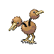 Doduo front-facing sprite from Pokémon Pearl