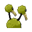 Doduo shiny back-facing sprite from Pokémon FireRed