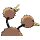 Doduo back-facing sprite from Pokémon SoulSilver