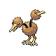 Doduo front-facing sprite from Pokémon Platinum