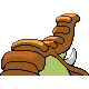 Donphan shiny back-facing sprite from Pokémon HeartGold