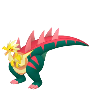 Dracozolt front-facing sprite from Pokémon Sword
