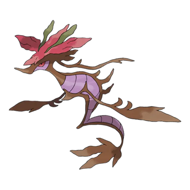 Dragalge, the Mock Kelp Pokémon — Poison/Dragon-type Pokémon official artwork