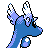 Dragonair back-facing sprite from Pokémon Crystal