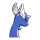 Dragonair back-facing sprite from Pokémon Diamond