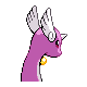 Dragonair shiny back-facing sprite from Pokémon Diamond