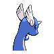 Dragonair back-facing sprite from Pokémon SoulSilver