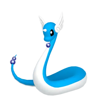 Dragonair front-facing sprite from Pokémon Shield