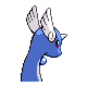 Dragonair back-facing sprite from Pokémon Platinum