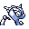 Dragonair back-facing sprite from Pokémon Blue