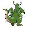 Dragonite shiny back-facing sprite from Pokémon White 2