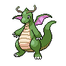 Dragonite shiny front-facing sprite from Pokémon White 2