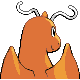 Dragonite back-facing sprite from Pokémon Diamond