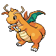 Dragonite front-facing sprite from Pokémon Diamond