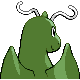 Dragonite shiny back-facing sprite from Pokémon Diamond
