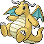 Dragonite front-facing sprite from Pokémon Emerald