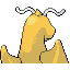 Dragonite back-facing sprite from Pokémon FireRed
