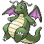 Dragonite shiny front-facing sprite from Pokémon FireRed