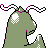 Dragonite shiny back-facing sprite from Pokémon Silver