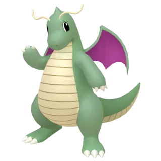 Dragonite shiny front-facing sprite from Pokémon Brilliant Diamond
