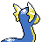 Dratini back-facing sprite from Pokémon Crystal